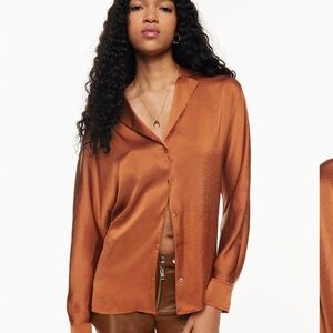 Aritzia Freeform Satin Shirt - Wilfred